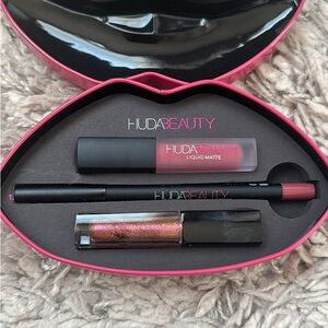 Huda Beauty Pink and Black Lipstick Collection